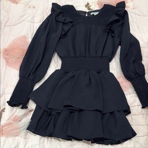 Habitual Black Textured Dress